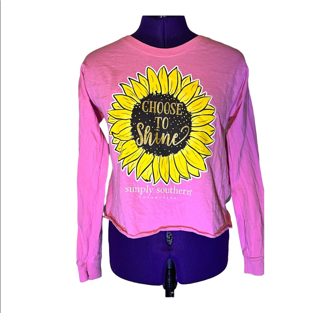 Simply southern pink long sleeved tee M